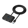 USB3.0转4*USB HUB转换器(Ⅳ)1.5m(魔幻黑)纸质彩盒装-国内版CN(NJ)