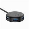 USB3.0转4*USB HUB转换器(Ⅲ)(1m)(魔幻黑)纸质彩盒装-国内版CN(NJ)
