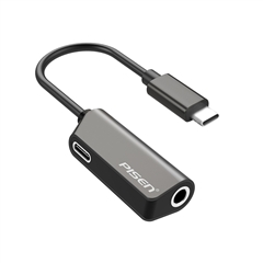 Type-C+3.5mm二合一锌合金转接头(钛金灰)纸质彩盒装-国内版CN