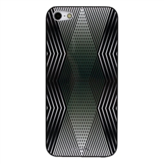 品胜 苹果手机镶嵌款保护壳 iPhone5 黑格马赛克 【绿矩纹-黑壳】