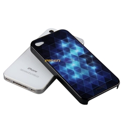 iPhone4 4S保护壳 点线面(蓝光黑色+黑壳实色)(T)