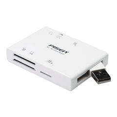 USB 2.0多合一读卡器 苹果白/挂卡装-(NJ)