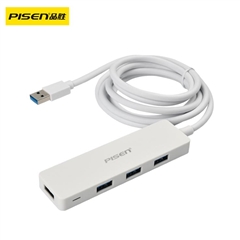 USB3.0转4*USB3.0HUB转换器1.5m<font color="red">苹果</font>白纸质彩盒装-国内版CN(NJ)
