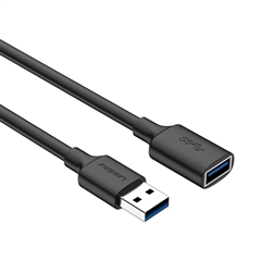 USB3.0公转母延长线0.5m(黑色)袋子装-国内版CN(NJ)