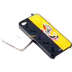 iPhone4 4S保护壳 京剧脸谱(黄脸黄色+黑壳实色)(T)